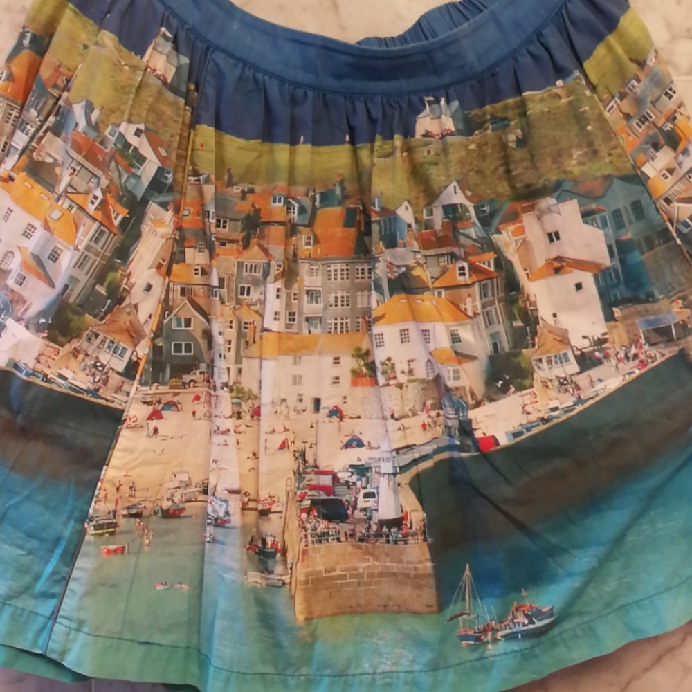 Boden Florence Seaside A-line Full Skirt US 12R